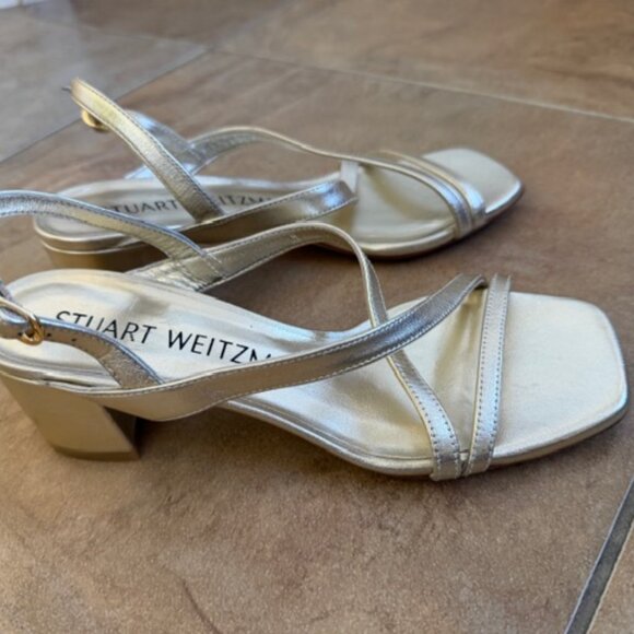 Stuart Weitzman Oasis 50 Block Heel Sandals sz 7 - Picture 3 of 6